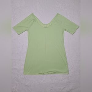 Athleta Womens Top Short Sleeve Shirt Green Size  S